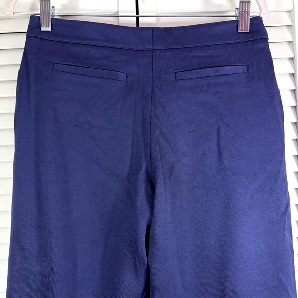 Reiss Wide Leg Cropped Trouser Pants Blue Size 4 - Picture 5 of 10